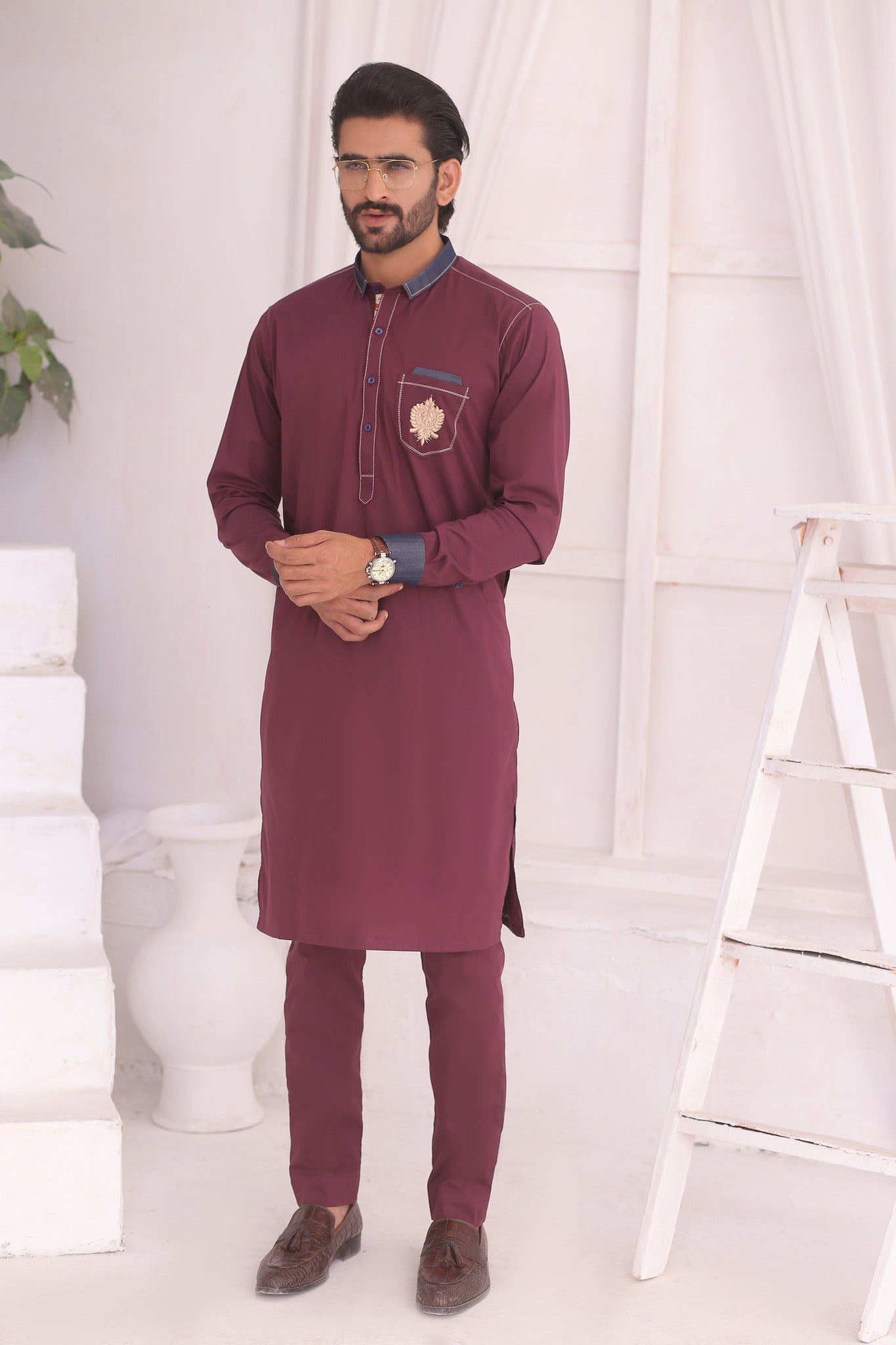 DMW FS Maroon Kurta Pajama Suit