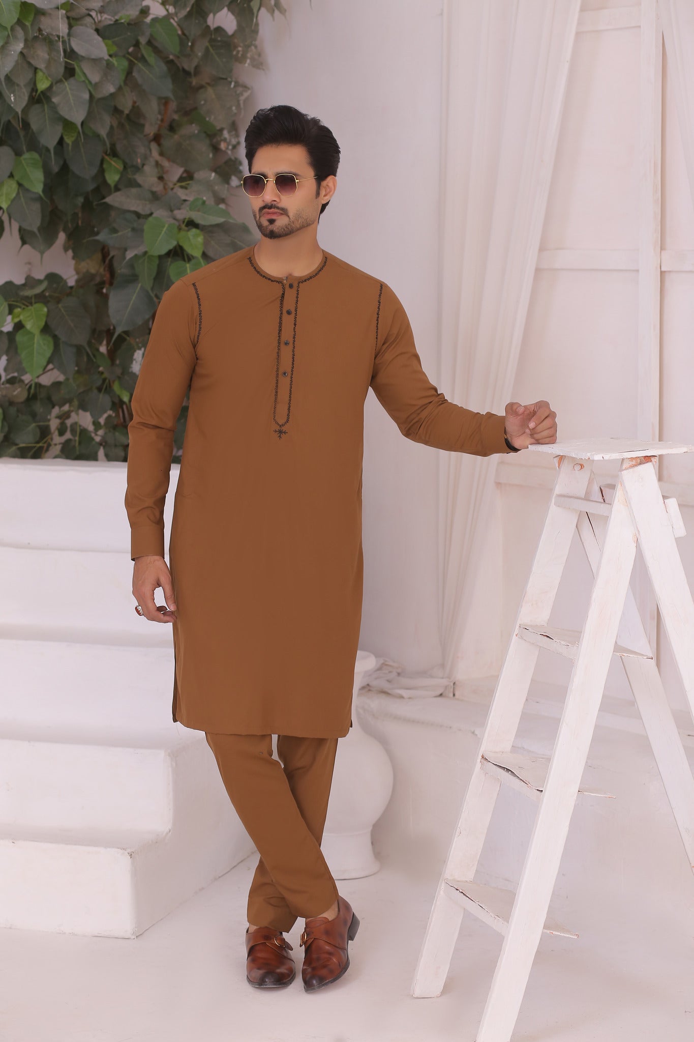 DMW FS Tan Kurta Pajama Suit