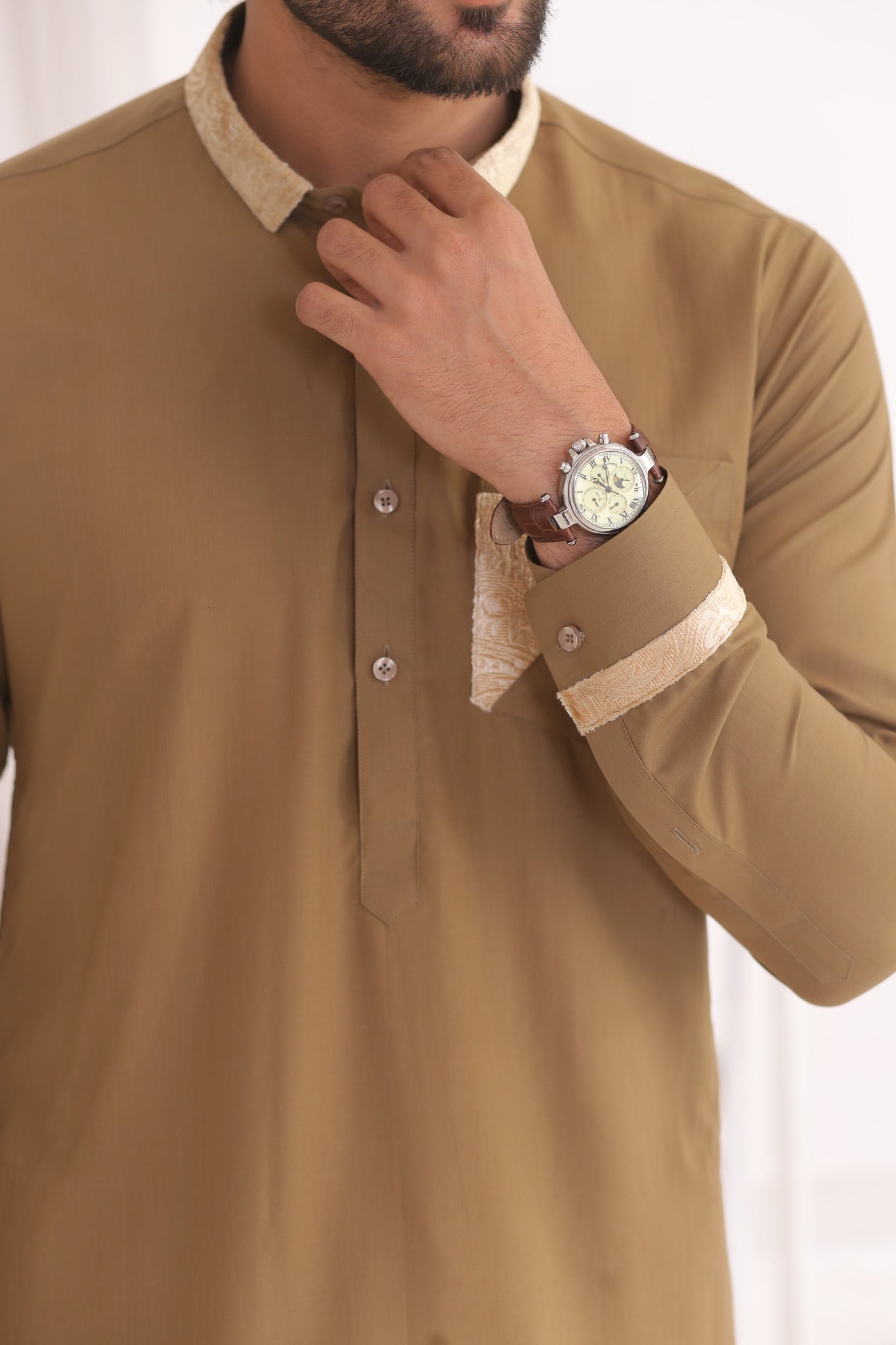 DM 732 Gold Men's Shalwar Kameez