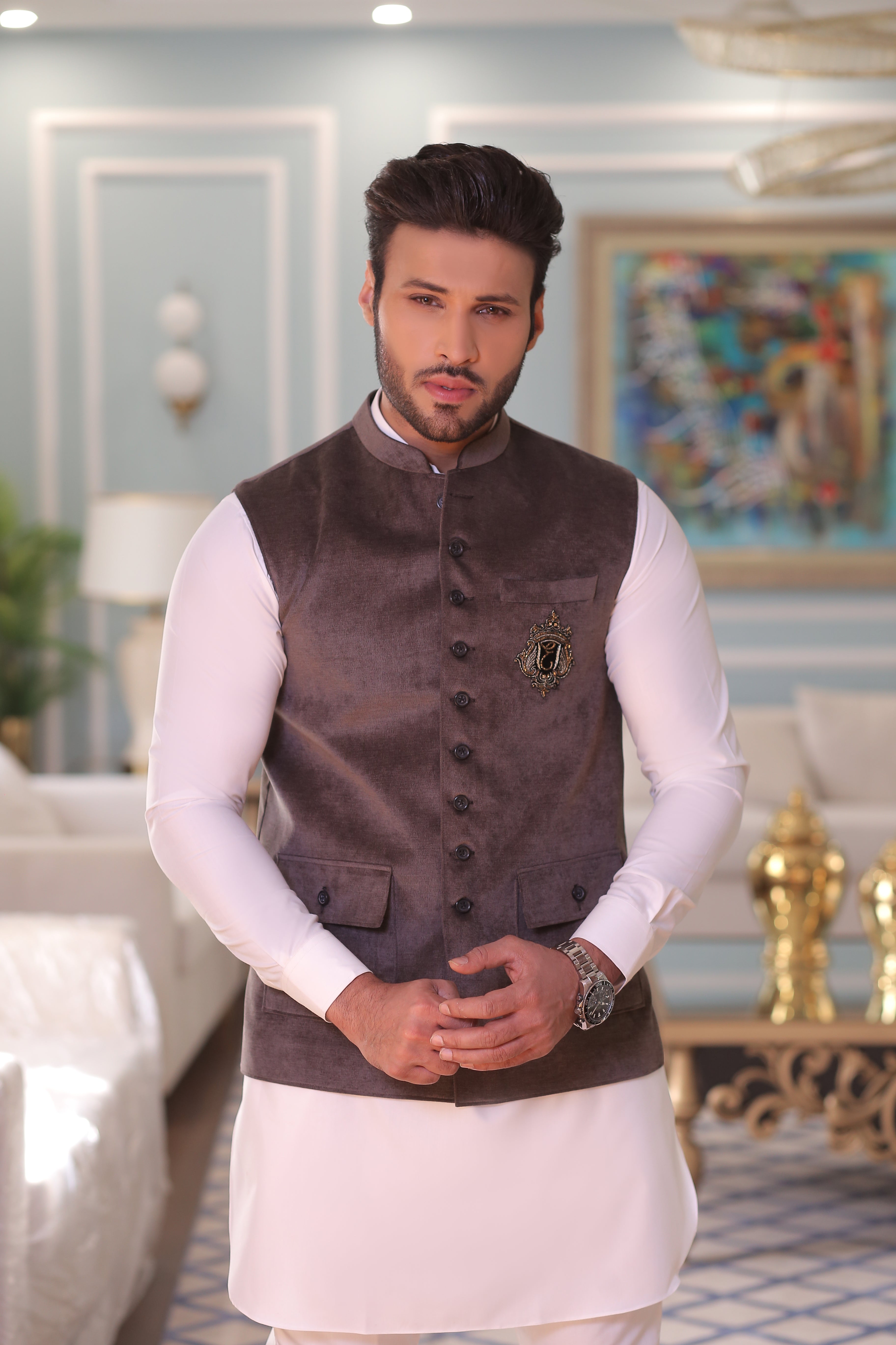 DM WC 1055 Grey Waist Coat