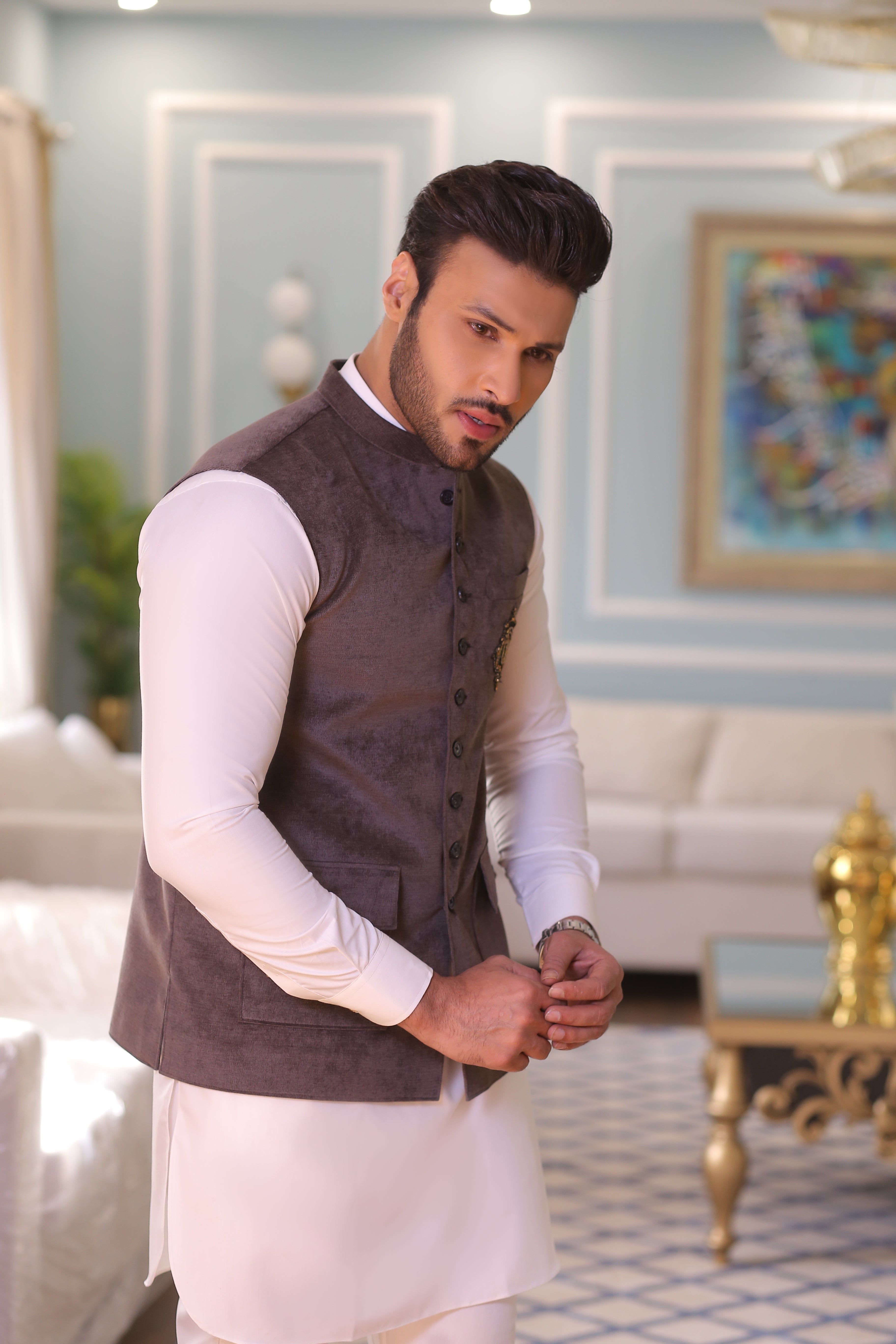 DM WC 1055 Grey Waist Coat