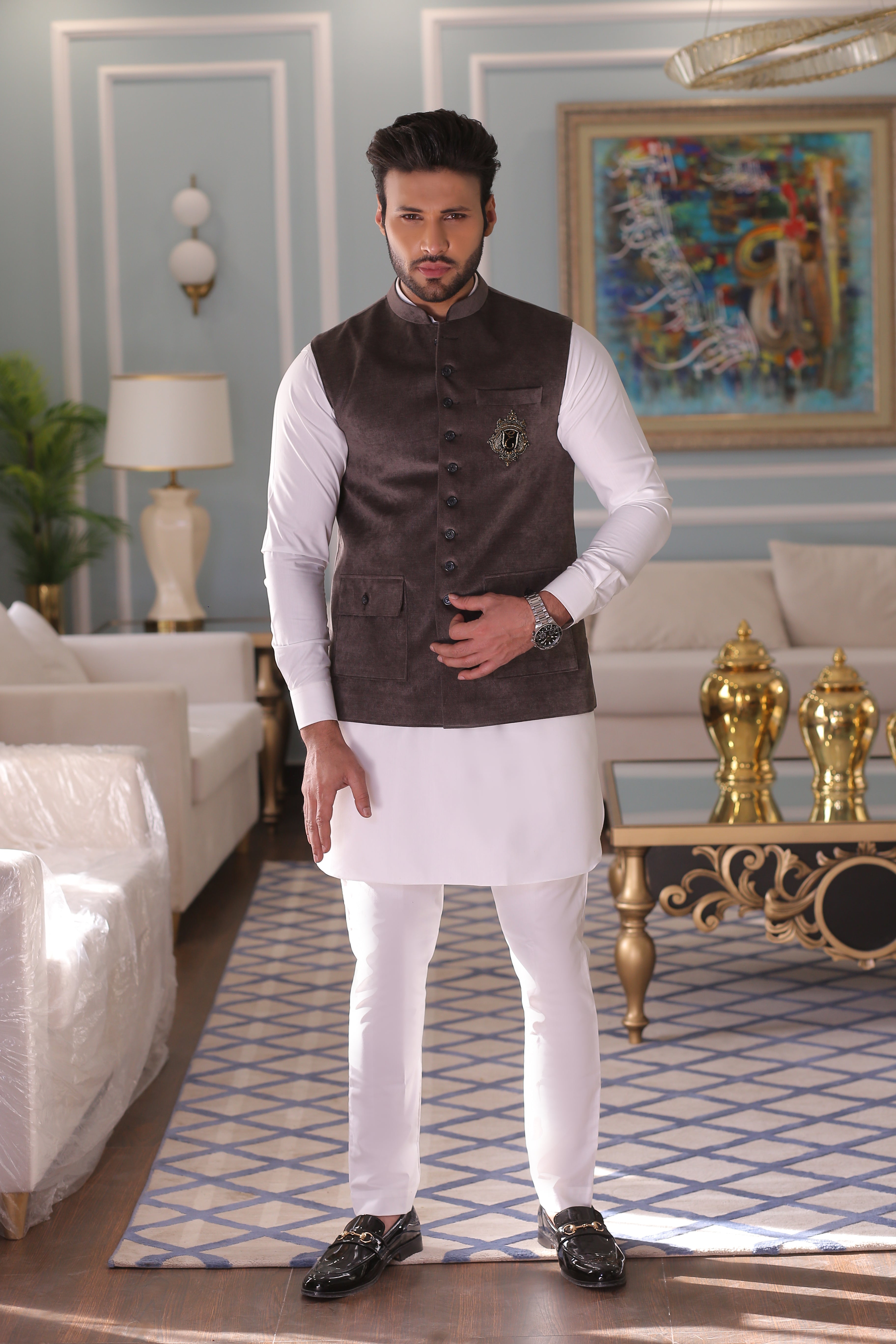 DM WC 1055 Grey Waist Coat